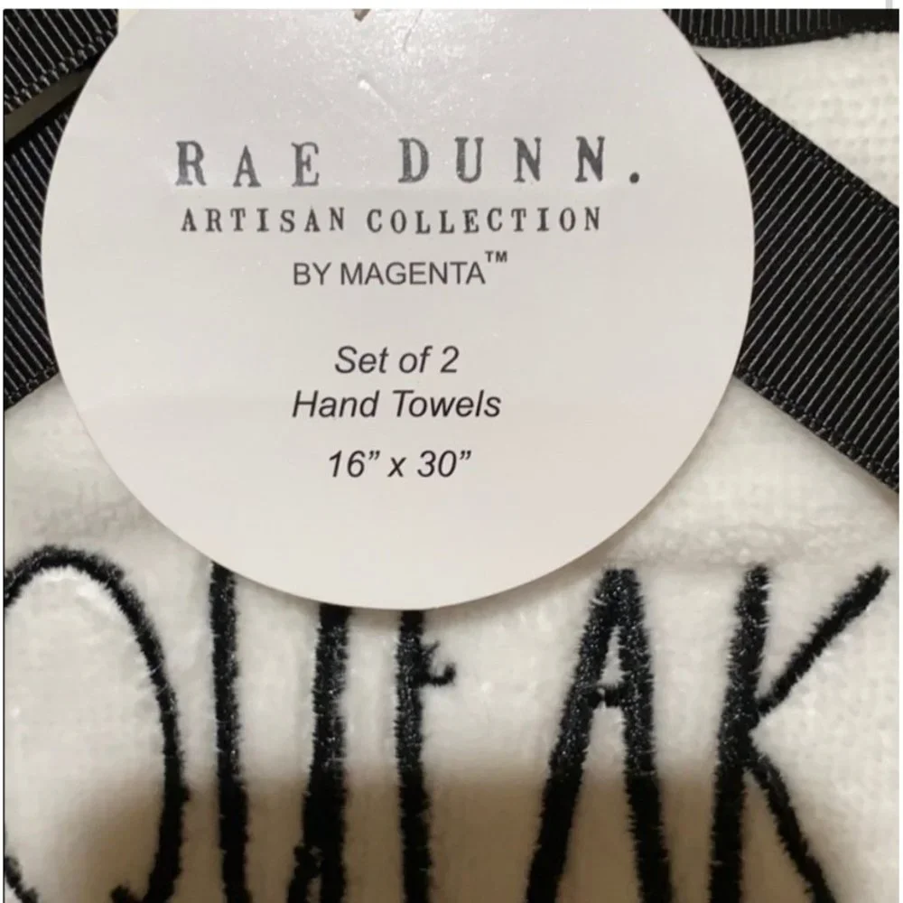New Rae Dunn Squeaky Clean Hand Towels 2